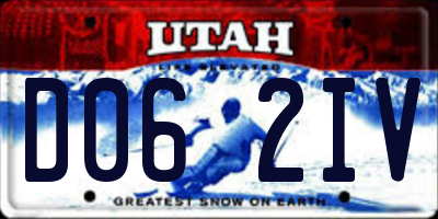 UT license plate D062IV
