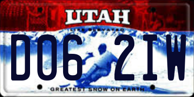 UT license plate D062IW