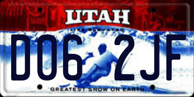 UT license plate D062JF