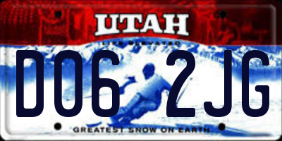 UT license plate D062JG