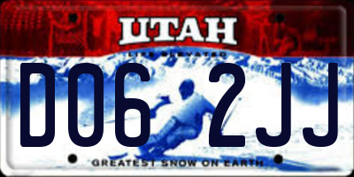 UT license plate D062JJ