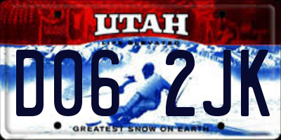 UT license plate D062JK