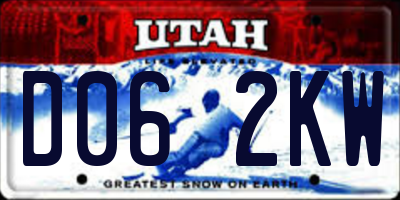 UT license plate D062KW