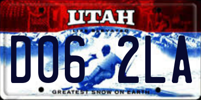 UT license plate D062LA