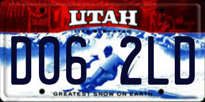 UT license plate D062LD