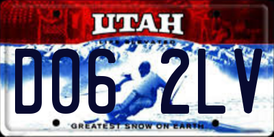 UT license plate D062LV