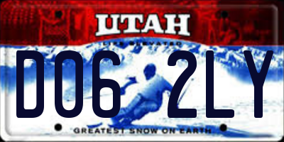 UT license plate D062LY