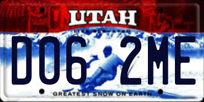 UT license plate D062ME