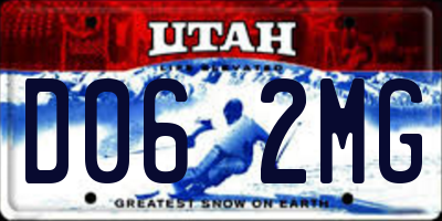 UT license plate D062MG