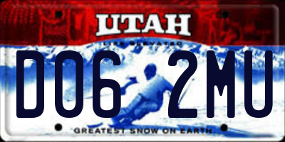 UT license plate D062MU