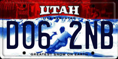UT license plate D062NB