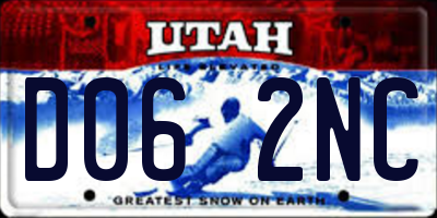 UT license plate D062NC