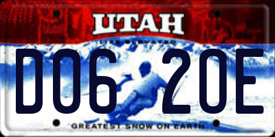 UT license plate D062OE