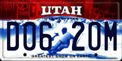 UT license plate D062OM