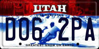 UT license plate D062PA