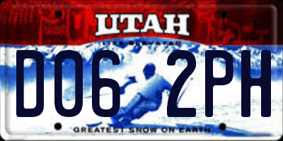 UT license plate D062PH