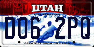 UT license plate D062PQ
