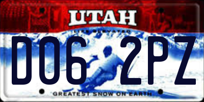 UT license plate D062PZ