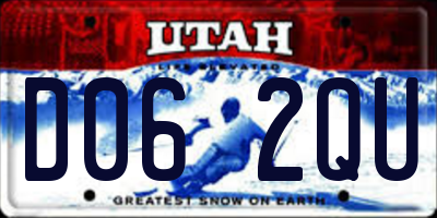 UT license plate D062QU