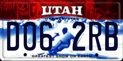 UT license plate D062RB