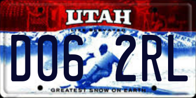 UT license plate D062RL