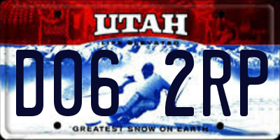 UT license plate D062RP