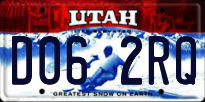 UT license plate D062RQ