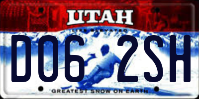 UT license plate D062SH