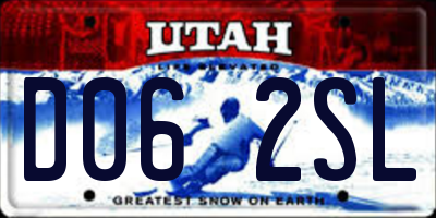 UT license plate D062SL