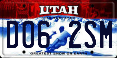 UT license plate D062SM