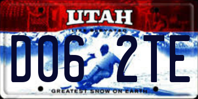 UT license plate D062TE