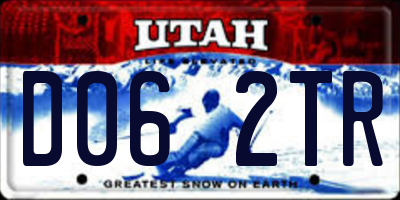 UT license plate D062TR