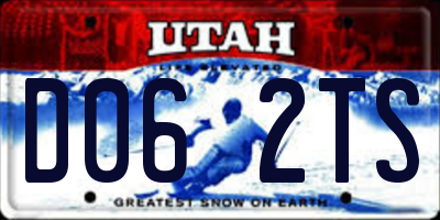 UT license plate D062TS