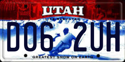 UT license plate D062UH