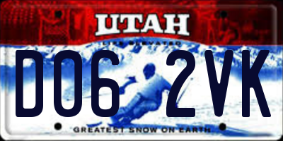 UT license plate D062VK