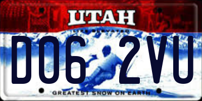 UT license plate D062VU