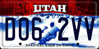 UT license plate D062VV