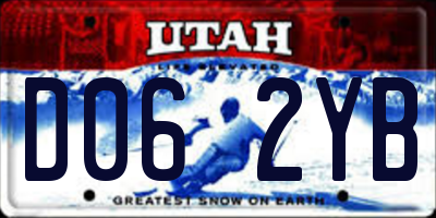 UT license plate D062YB