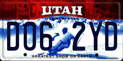 UT license plate D062YD