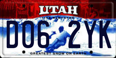 UT license plate D062YK