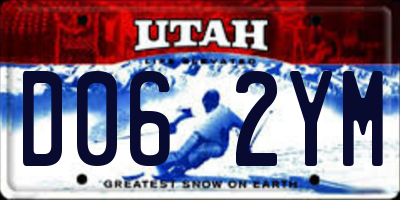 UT license plate D062YM