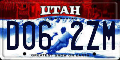 UT license plate D062ZM