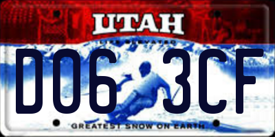 UT license plate D063CF