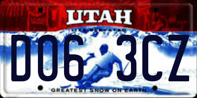 UT license plate D063CZ