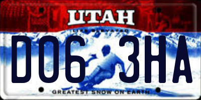 UT license plate D063HA