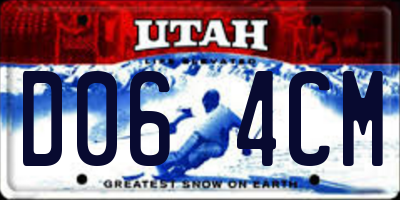UT license plate D064CM