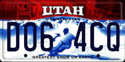 UT license plate D064CQ