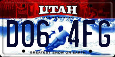 UT license plate D064FG