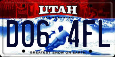 UT license plate D064FL