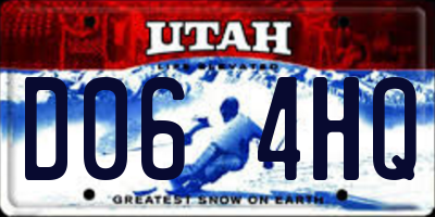 UT license plate D064HQ